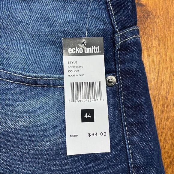 Ecko Unltd. Relaxed Fit Y2K Vintage Distressed Denim Blue Jorts Men's Size 44 - Picture 4 of 8